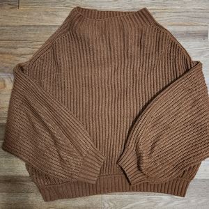 Rust mock neck sweater